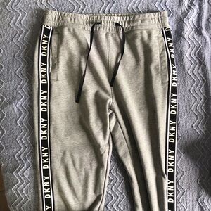 DKNY Gray Logo Waistband Sweatpants